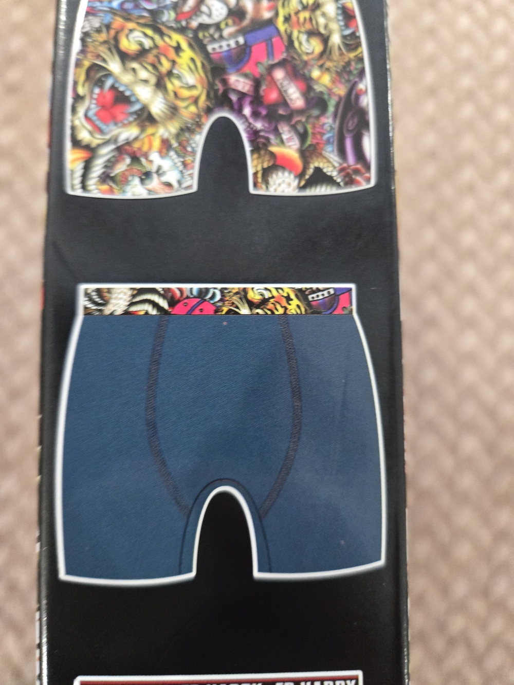 Ed Hardy 4-Pack Boxer Briefs Size Small Skull Tattoo Print NWT - Picture 8 of 11